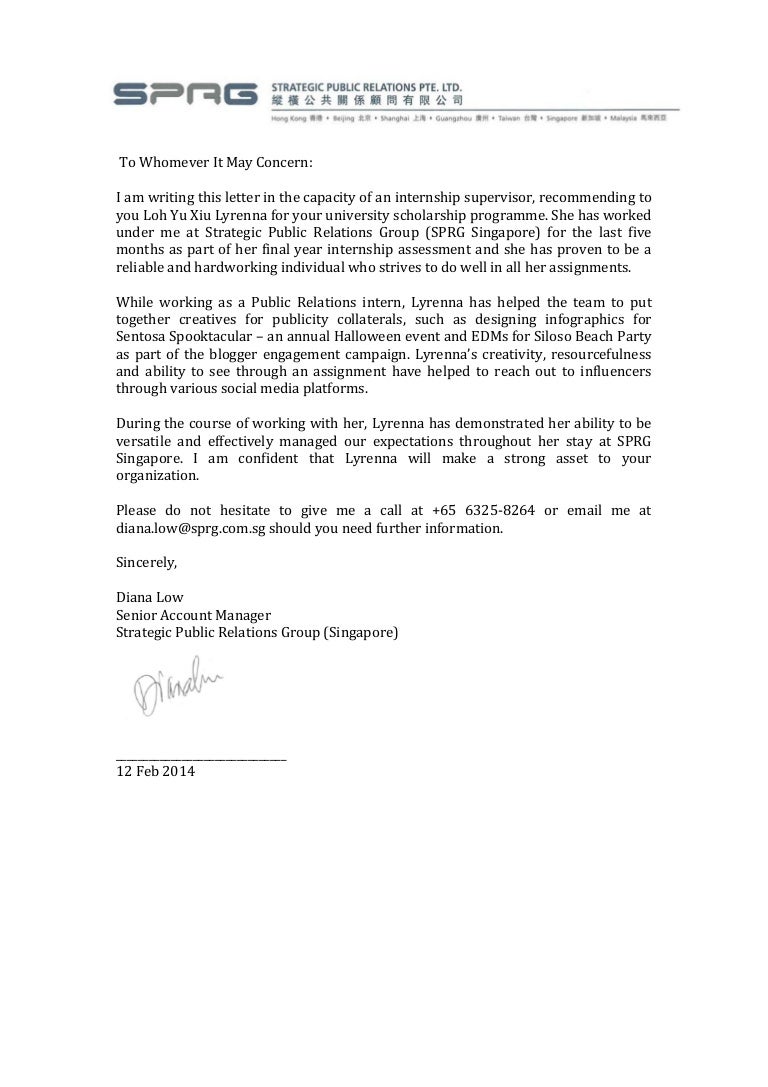 recommendation letter from internship sprg singapore recommendation letter on linkedin