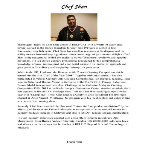 Chef Shan - profile Bio 2 | DOCX