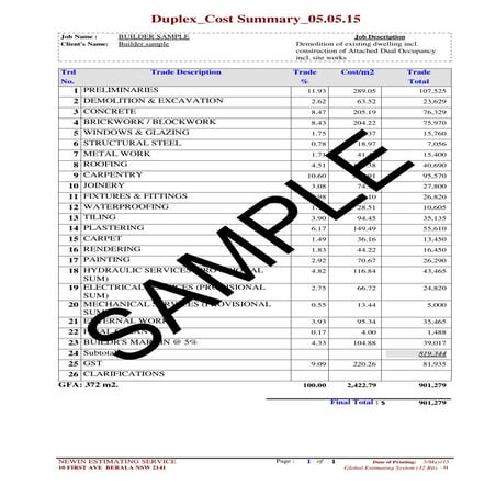 Architect Sample | PDF