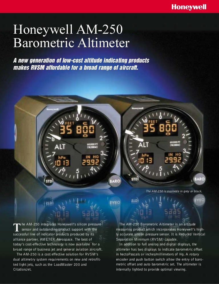 AM250 RVSM Altimeter1