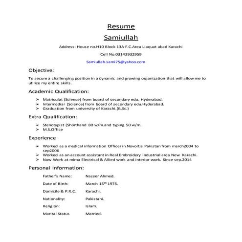 ASAD ULLAH CV | DOCX