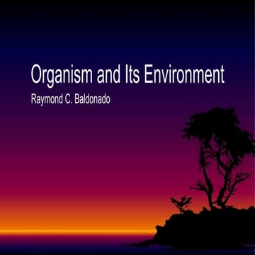 Organism and Its Environment