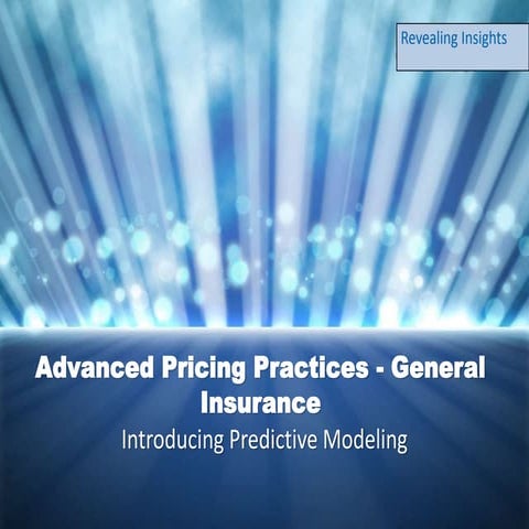 Advanced Pricing in General Insurance