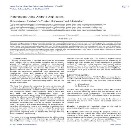 Referendum Using Android Application