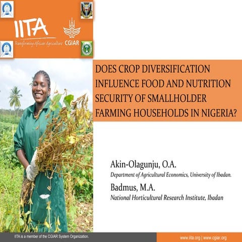 2 akin olagunju does crop diversification influenc e food and nutrition secur...