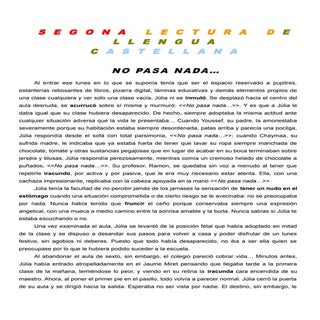 2a lectura de llengua castellana