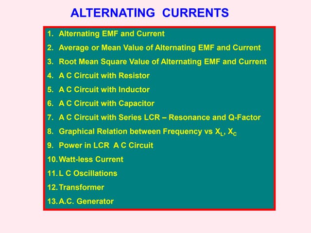 class 12th physics (AC) alternating currents ppt