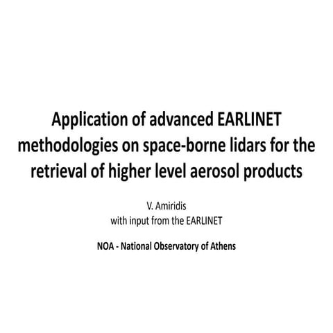 CAMS GA  Space Lidars  by Amiridis  