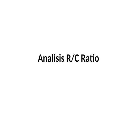 Analisi rc ratio untuk mengetahui keuntungan | PPTX