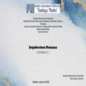 Arquitectura Romana Antigua