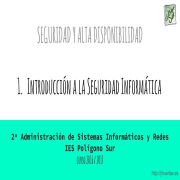 Introducción a la seguridad informática