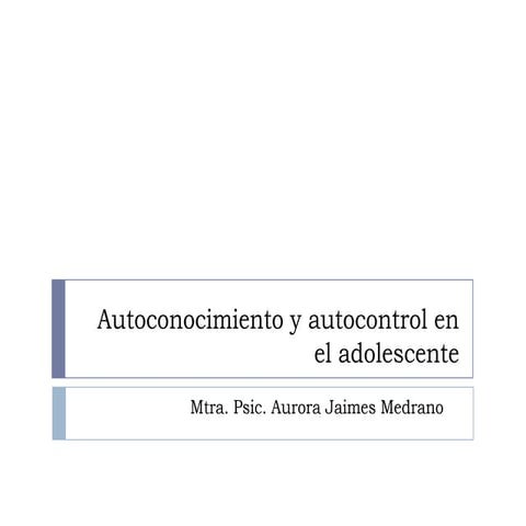 Autoconocimiento | PPTX