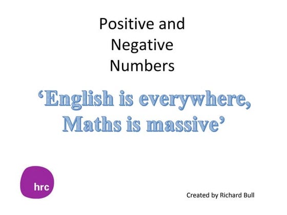 Adding Integers Notes - Song Method | PPT