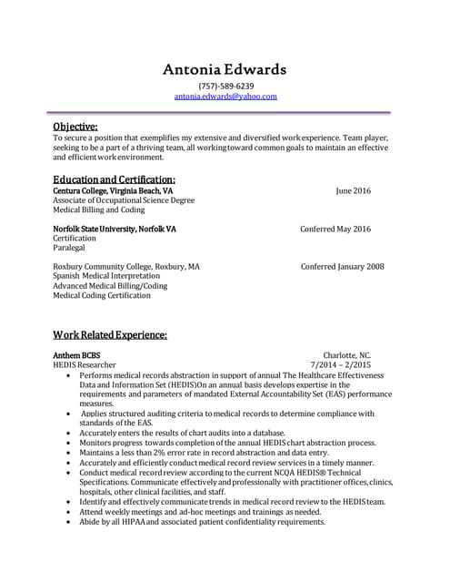 Resume Wanda M Laton