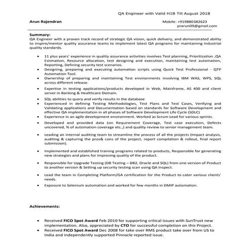 11+YrsQAProfile_ ValidH1BAug2018