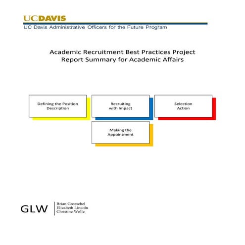 Academic Recruitment Best Practices -Project Report-Final 7.8.15