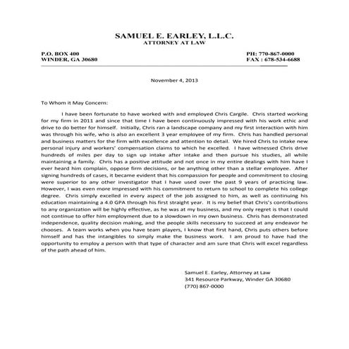 Letter of recommendation | PDF