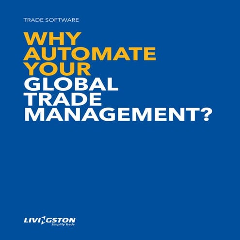 Sales sheet TradeSphere Why automate your global trade management | PDF