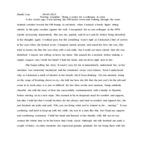 Hanfei's Sep 2013 Nursing Exemplar