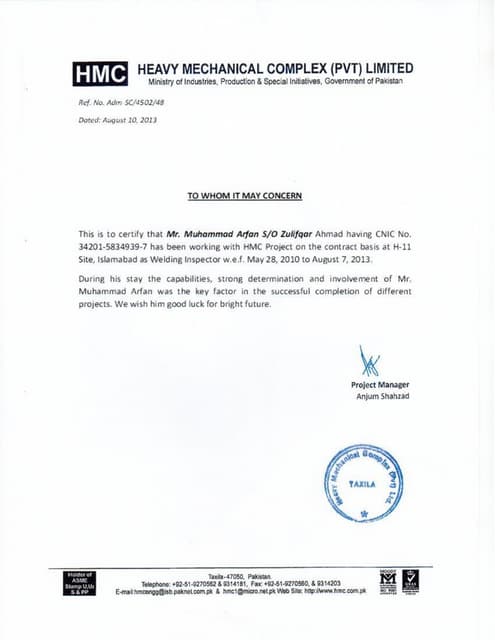 material science reference letter | PDF
