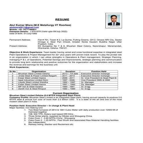 ATUL K. MISRA CV 