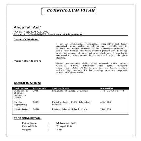 ASAD ULLAH CV | DOCX
