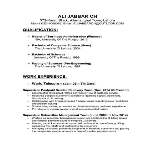 Cv malik muhammad azhar | DOCX