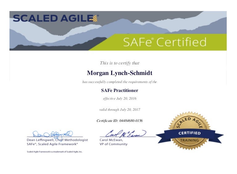 SAFe Practitioner Cert