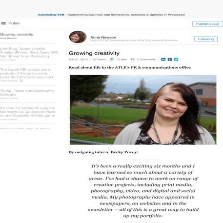 Growing creativity | Anna Newson | LinkedIn