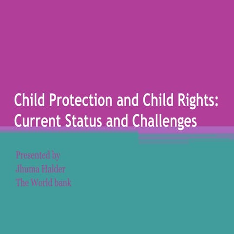 Child Protection and Child Rights