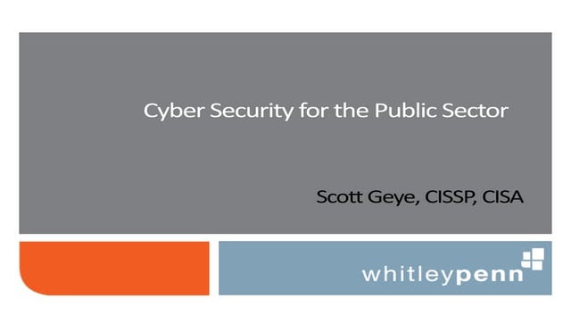 2016 - Cyber Security for the Public Sector
