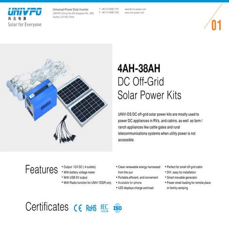 solar power kits UNIVPO