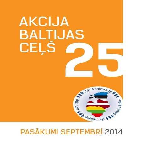 "Baltijas ceļa 25. gadadienas" pasākumu kalendārs septembrim