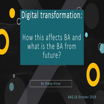 Olena Virun "Digital transformation: How this affects BA and what is the BA f...