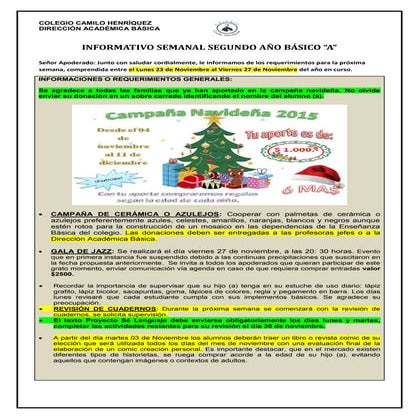 2º basico a  20 de noviembre