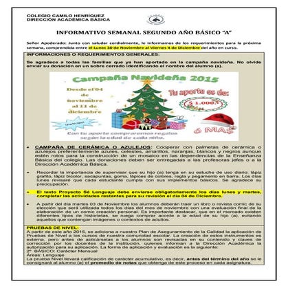 2º basico a  27 de noviembre