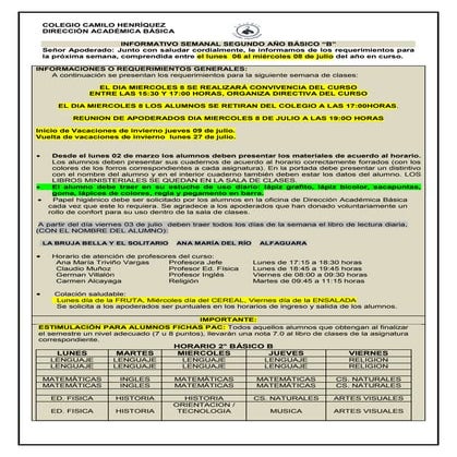 2º basico b  03 de julio