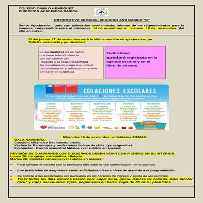 2°  basico b  semana del   14de noviembre 
