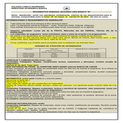 2°  basico b  semana del 28 al 01 de abril final