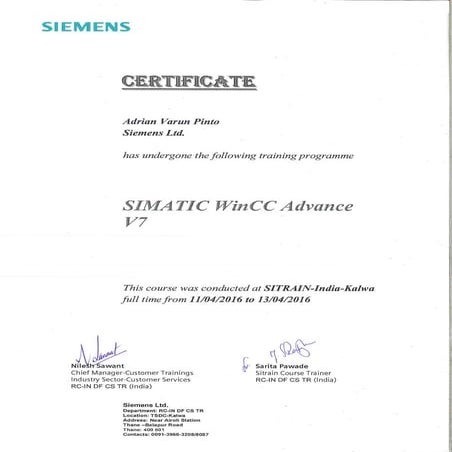 AVPinto SITRAIN WinCC Adv