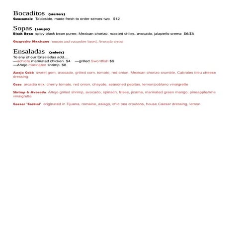 table 42 dinner menu | PDF