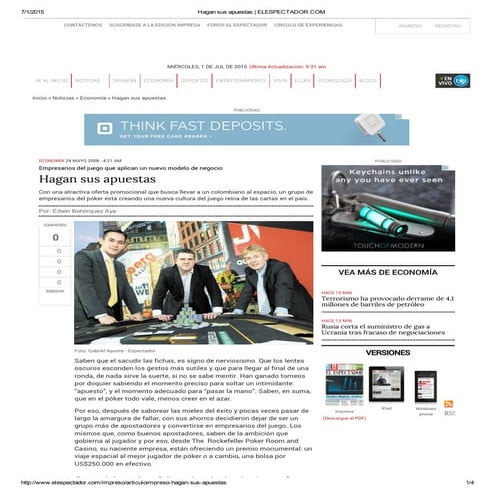 Hagan sus apuestas _ ELESPECTADOR