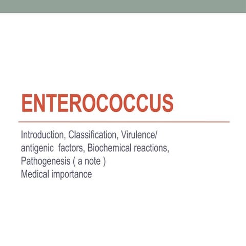 Enterococci ppt mahadi | PDF