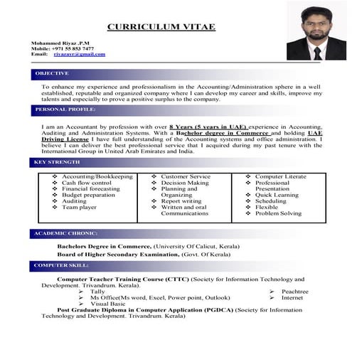 CV - Riyaz