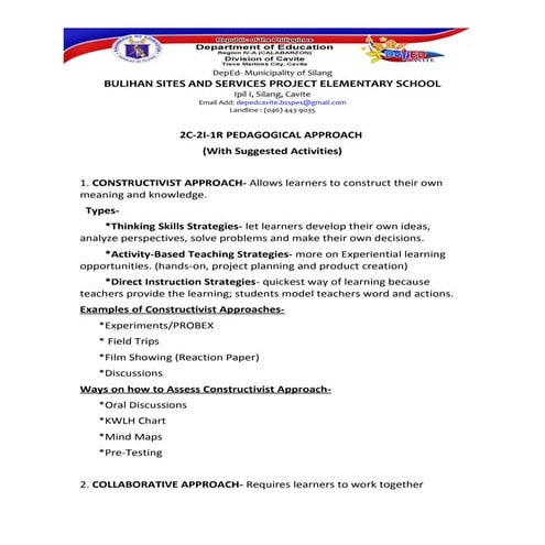 2c 2 i-r approach with sample activities-asiong | DOC