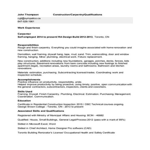 John Thompson Resume 2016 | DOCX