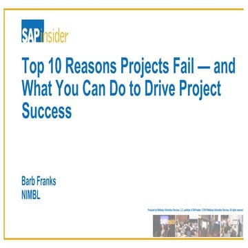 Projects2016_Franks_Top10ReasonsProjectsFail