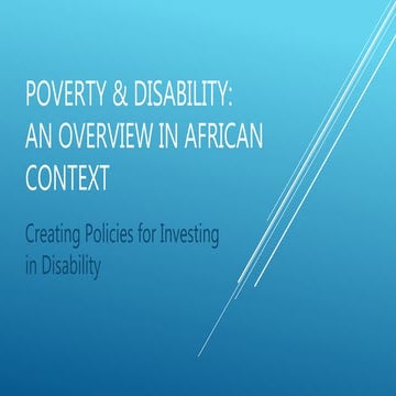 Poverty & disability