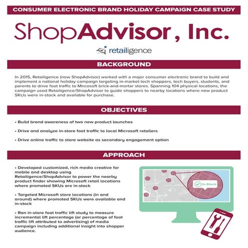 Consumer Electronic Brand Holiday Campaign Case Study Option 2