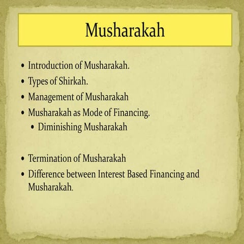 Musharakah presentation  slides